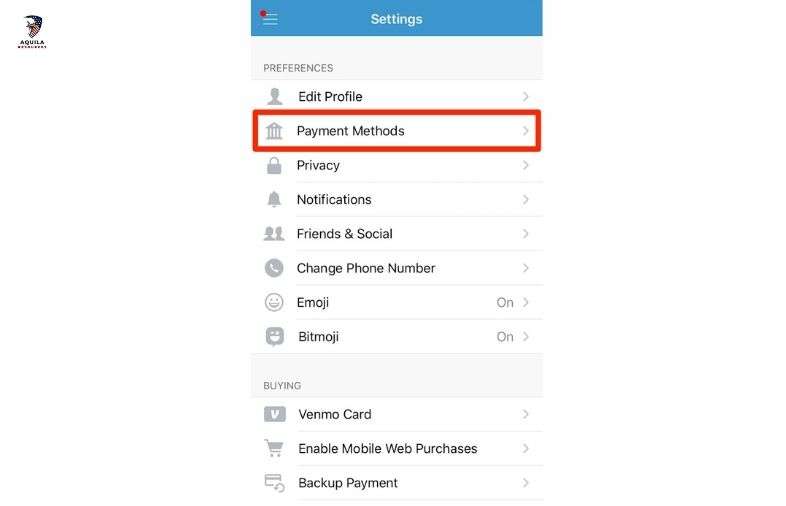 Venmo payment methods