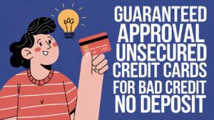 Guaranteed Approval Unsecured Credit Cards For Bad Credit No Deposit