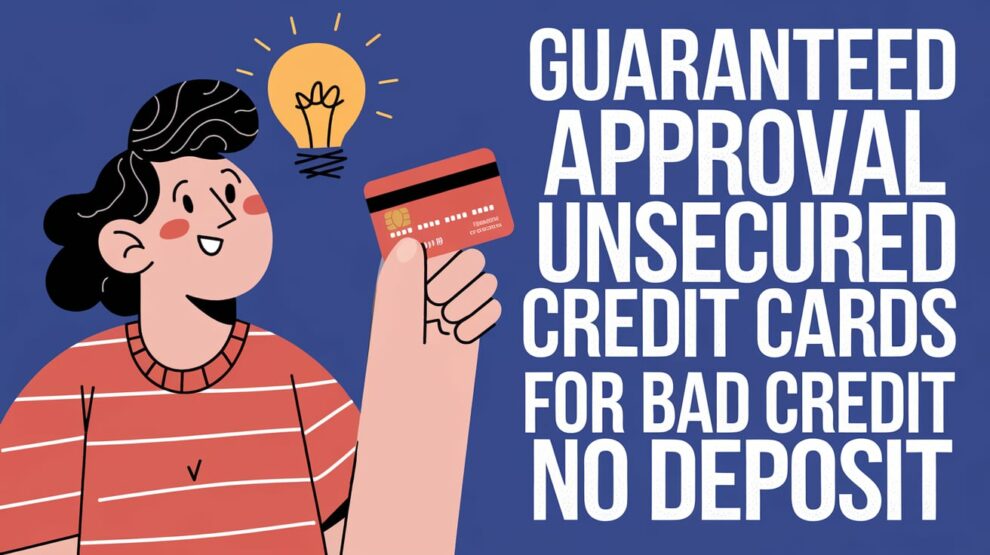 Guaranteed Approval Unsecured Credit Cards For Bad Credit No Deposit