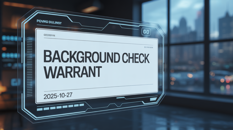 Background Check Warrant