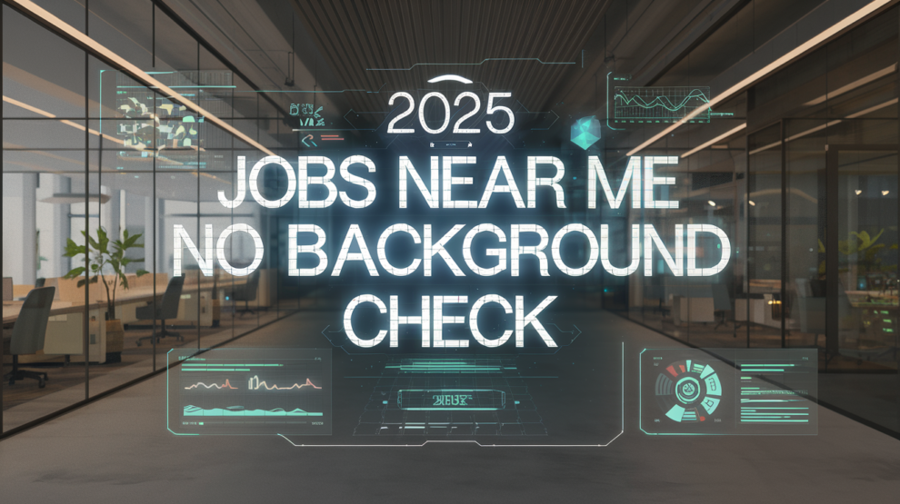 Jobs Near Me No Background Check