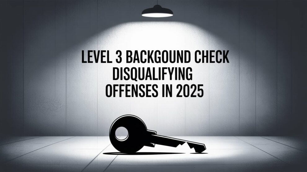 Level 3 Background Check Disqualifying Offenses