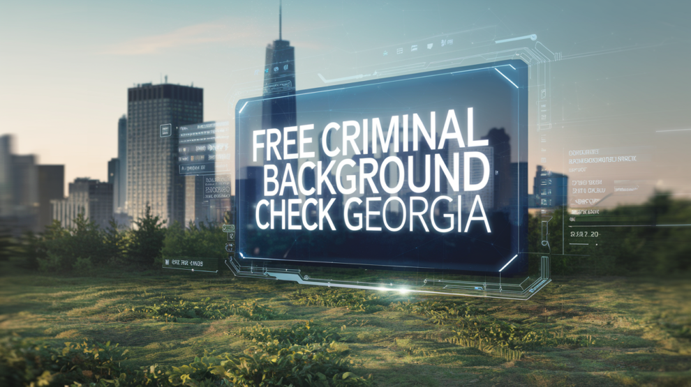 Free Criminal Background Check Georgia in 2025