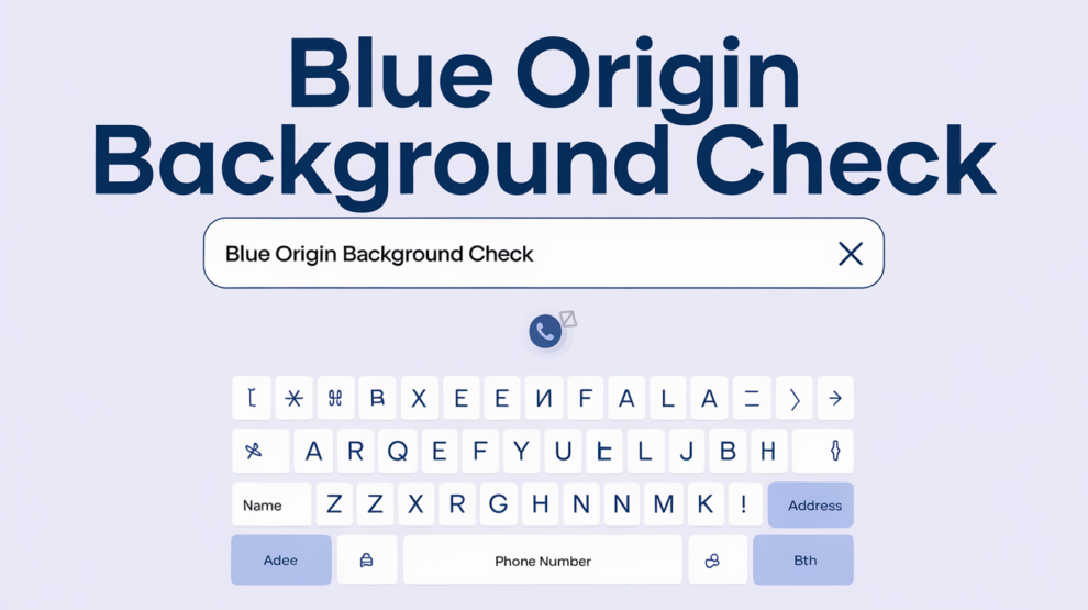 Blue Origin Background Check
